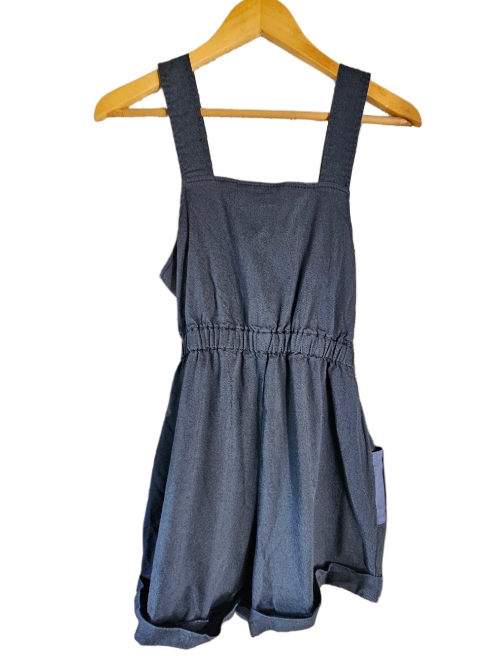 Smak Parlour Blue Retro Mod 60s Style Button Front Romper - XL - Picture 4 of 5